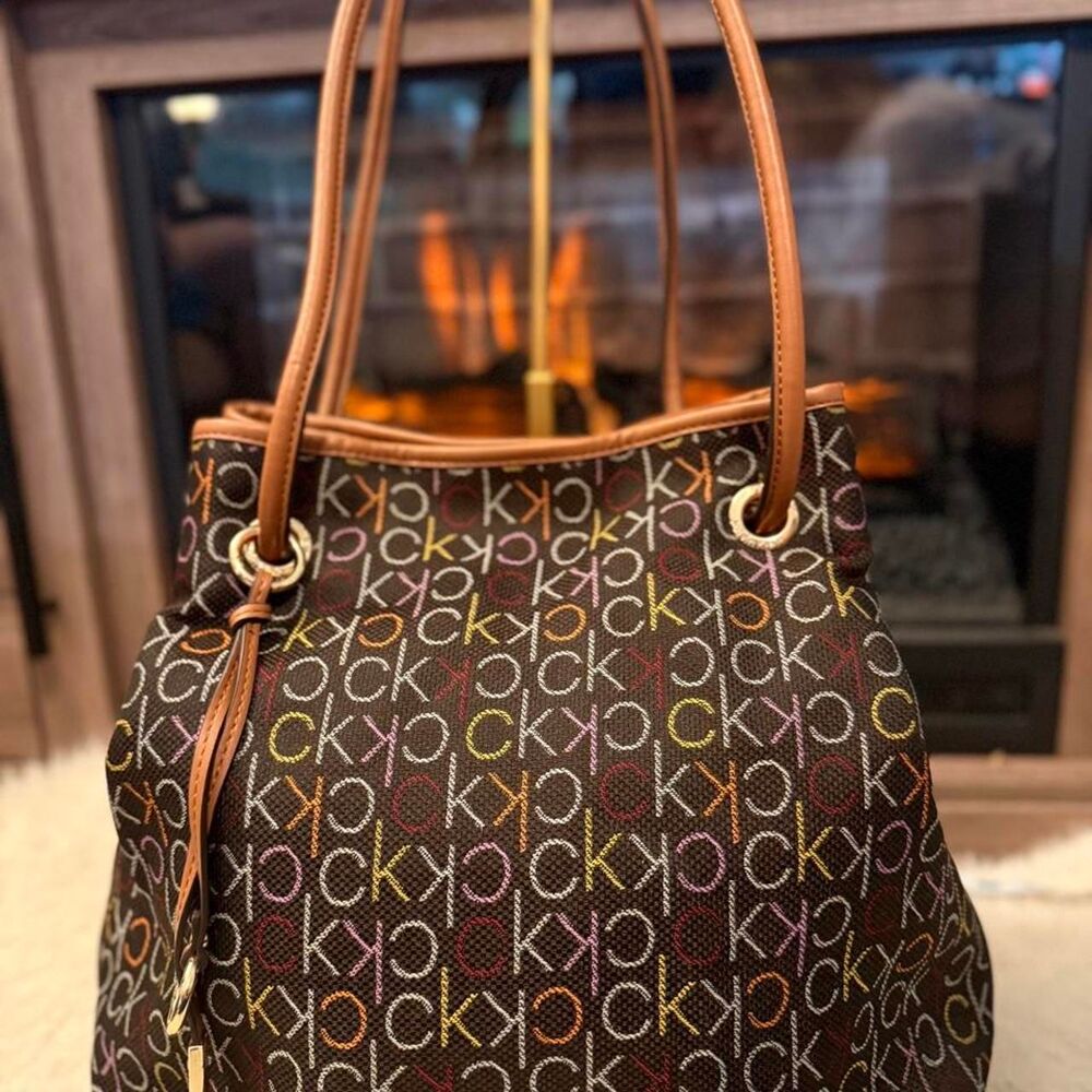 Calvin Klein rainbow signature hobo